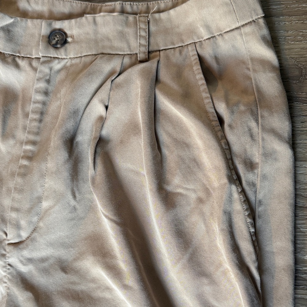Reformation Mason Light Beige High-Waist 100% Tencel Pants Size: 4 - Picture 5 of 9